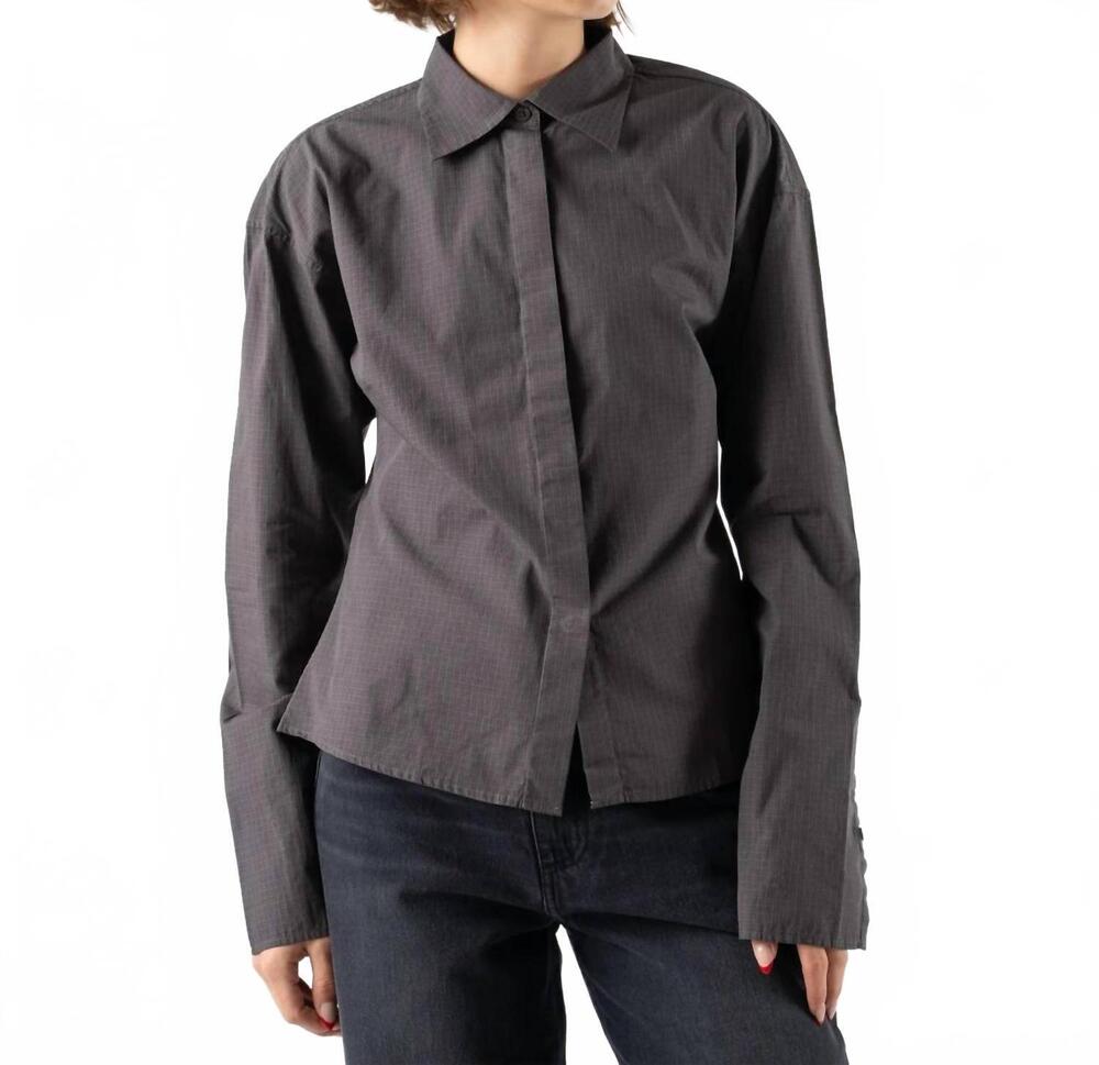 NEW MFPEN software shirt in mushroom micro check